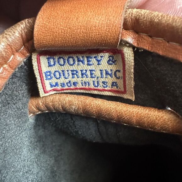 VTG 80s Dooney & Bourke All Weather Leather Drawstring Bucket Bag Black Tan USA - Picture 3 of 14